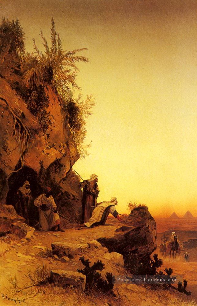 embuscade arabe Hermann David Salomon Corrodi paysage orientaliste Peintures à l'huile